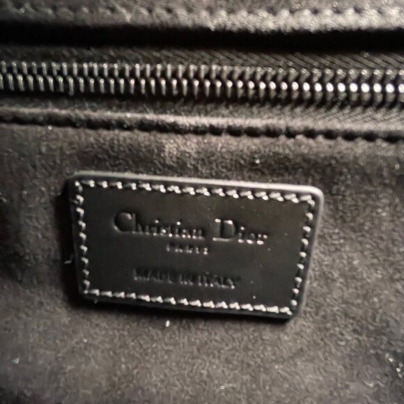 Small Lady Dior Black Diamond Cannage Top Handle Bag - Picture 15 of 16